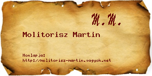 Molitorisz Martin névjegykártya