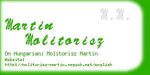 martin molitorisz business card